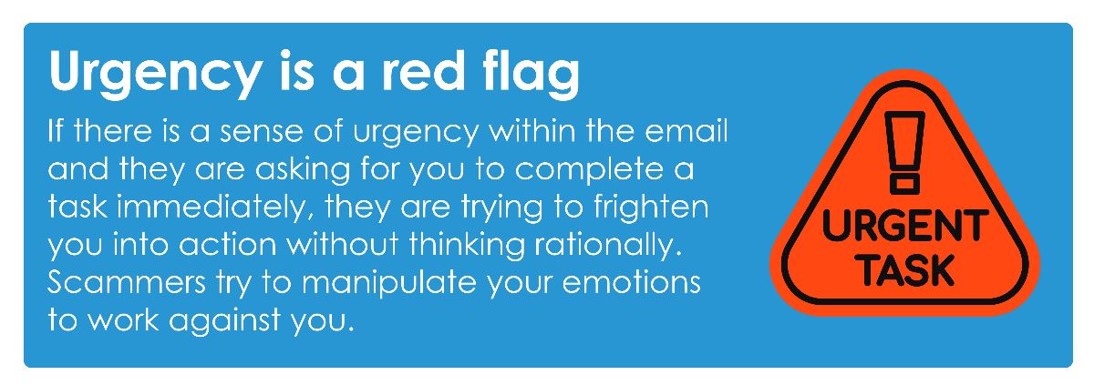 urgency is a red flag